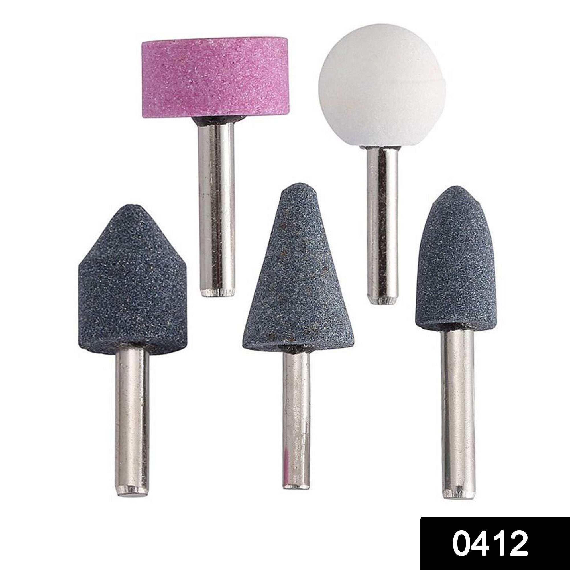 0412 -5 Pcs Shank Abrasive Mounted Stone (Multicolour) - SkyShopy 0412 -5 Pcs Shank Abrasive Mounted Stone (Multicolour) - SkyShopy